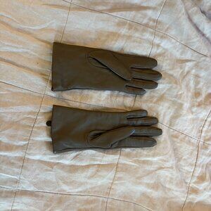 Cashmere-Lined Leather Gloves, Light Brown, Size 7 Nordstrom, like new